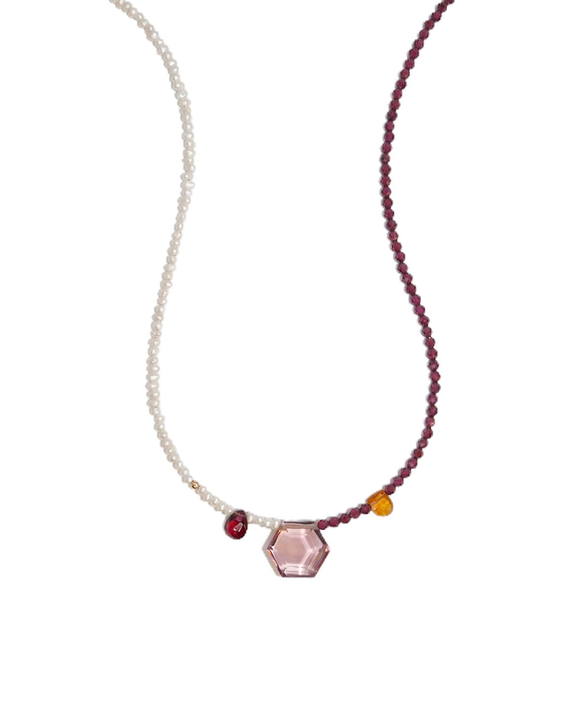 HIDDEN STONE Garnet Necklace