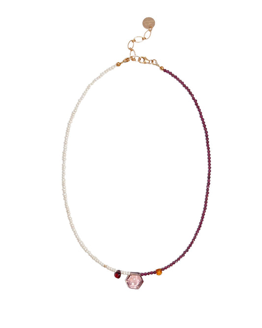 HIDDEN STONE Garnet Necklace