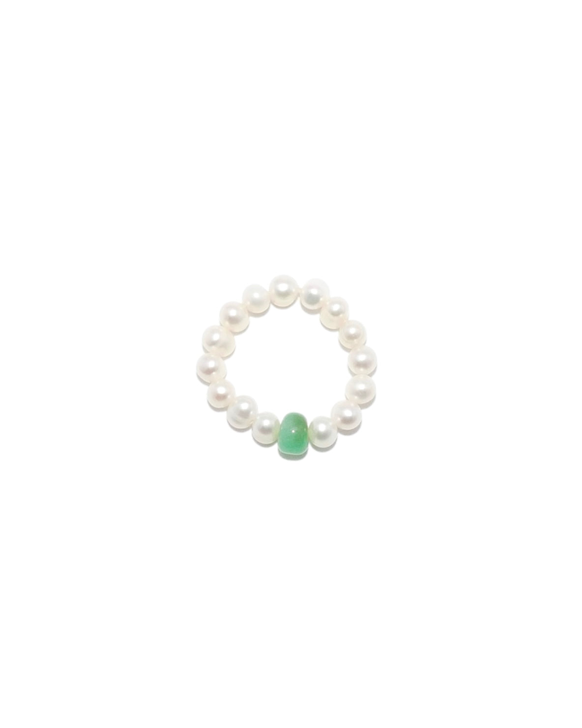 CHRYSOPRASE Pearl Ring